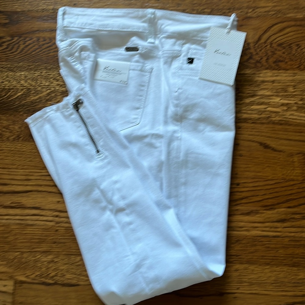Kancan Los Angeles white jeans with zipper ankle and edged size women 9/28 NWT